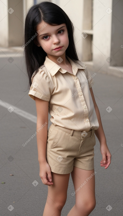 Serbian child female with  black hair