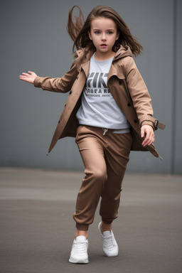 Polish child girl with  brown hair