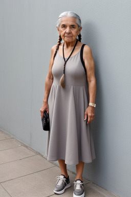 Mexican elderly female with  gray hair