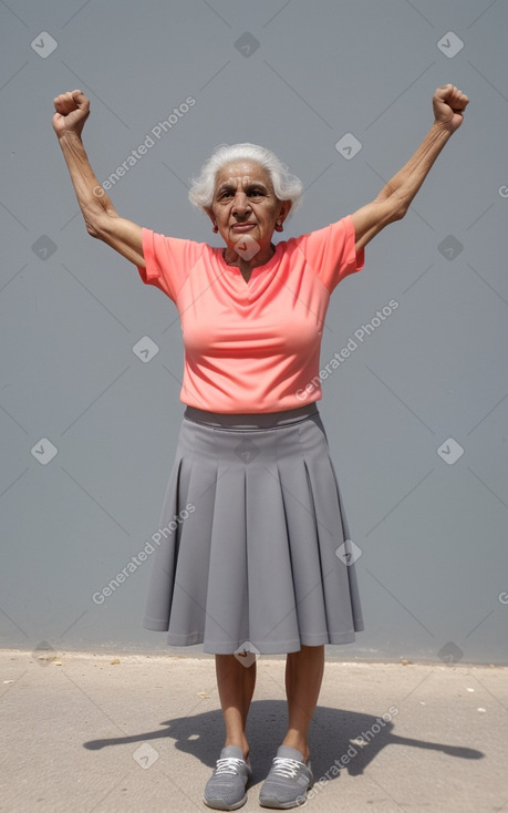 Jordanian elderly female with  gray hair