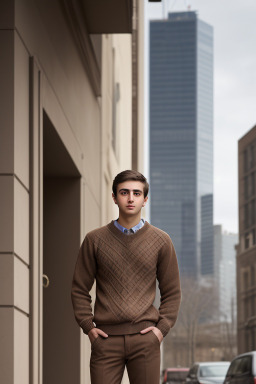 Armenian young adult male with  brown hair