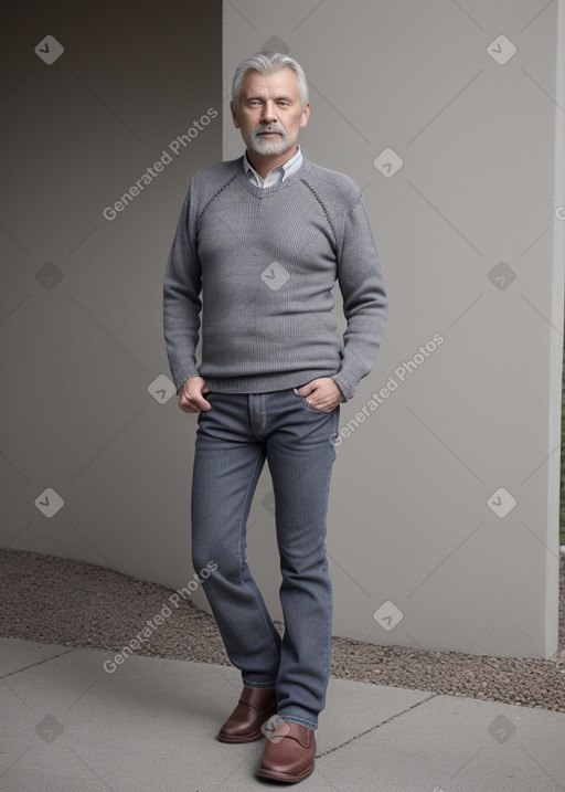 Latvian middle-aged male with  gray hair