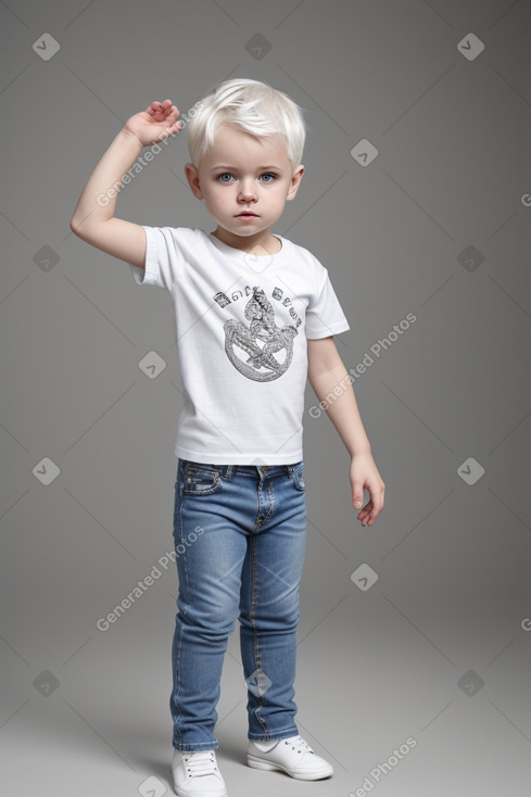 Ukrainian infant boy with  white hair