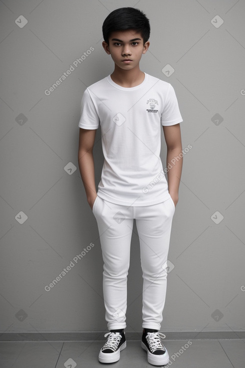 Malaysian teenager boy with  white hair