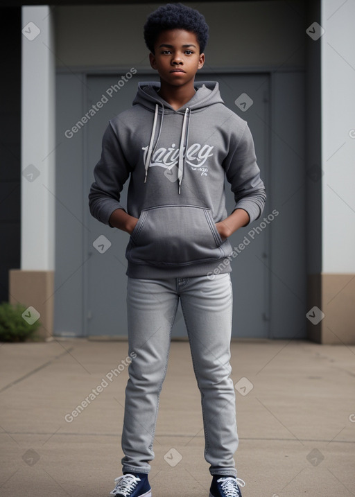 African american teenager boy with  gray hair