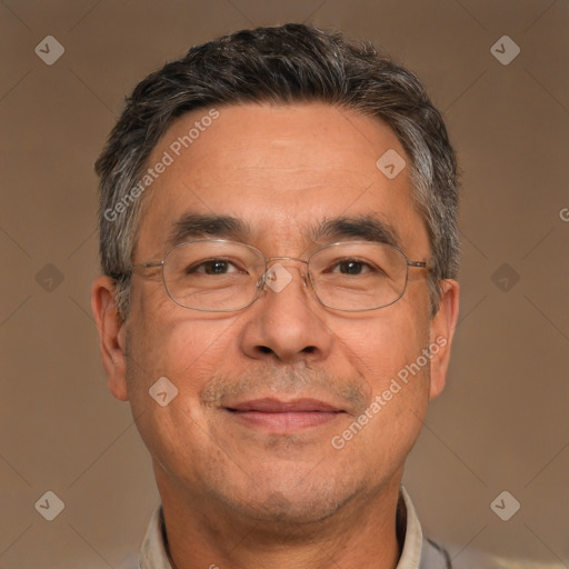 Neutral white adult male with short  brown hair and brown eyes