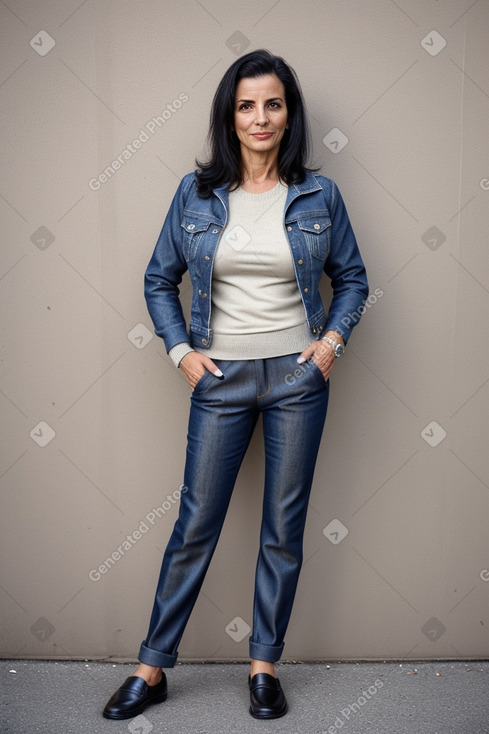 Portuguese 45 years female with  black hair