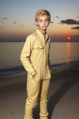 Libyan teenager boy with  blonde hair