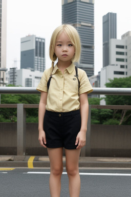 Japanese child female with  blonde hair