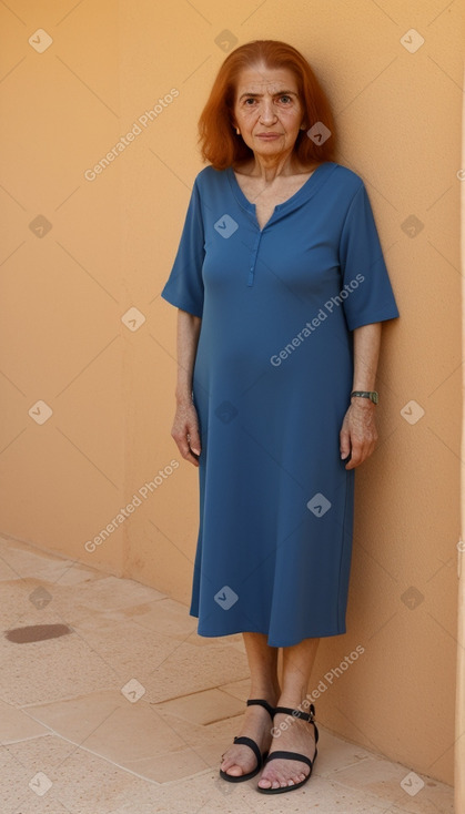 Jordanian elderly female with  ginger hair