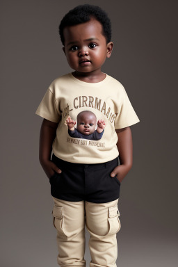 Sudanese infant boy with  brown hair