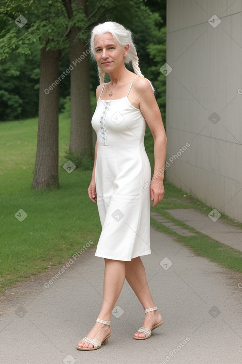 Austrian 45 years female with  white hair