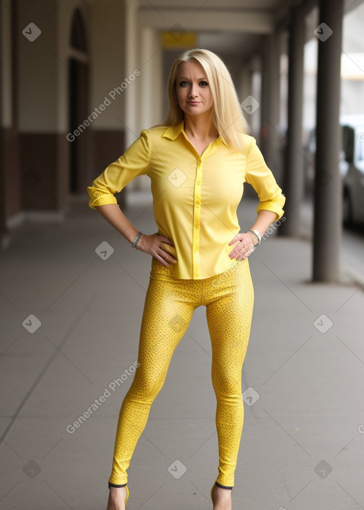 Romanian 45 years female with  blonde hair