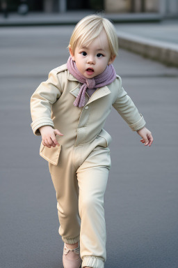 Korean infant boy with  blonde hair