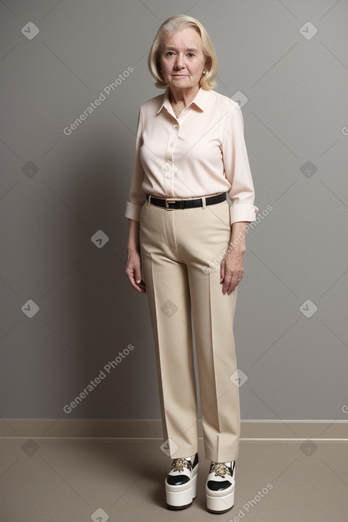 Canadian elderly female with  blonde hair