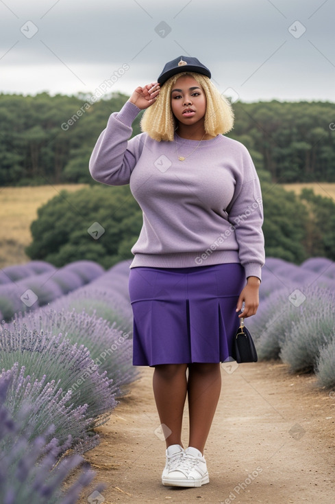 African american young adult female with  blonde hair