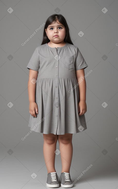 Hispanic child girl with  gray hair