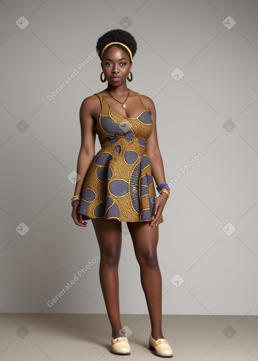African american adult female with  blonde hair