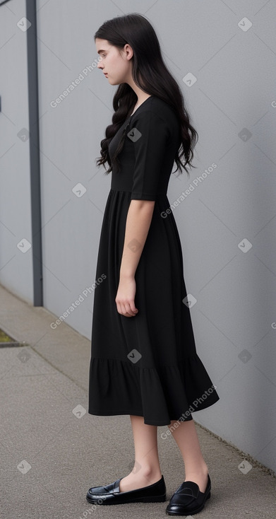 Icelandic teenager female with  black hair