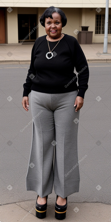 South african elderly female with  black hair