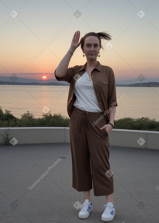 Croatian adult non-binary with  brown hair