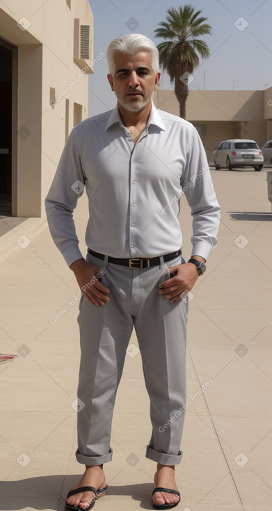 Jordanian adult male with  white hair