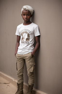 Malian teenager boy with  white hair