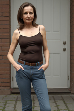 Polish 45 years female with  brown hair