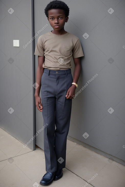 Teenager boy with  gray hair