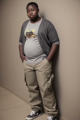 African teenager boy with  gray hair