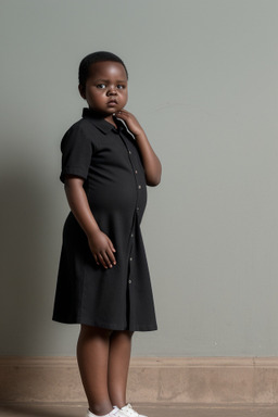 Tanzanian infant girl with  black hair