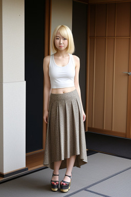 Japanese adult female with  blonde hair