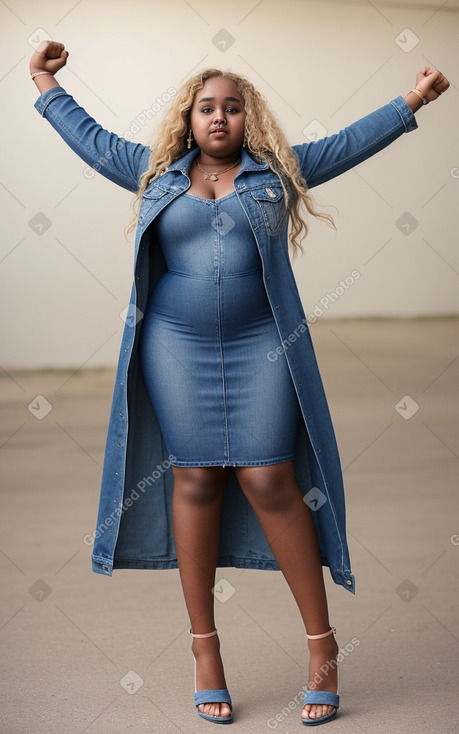 Somali teenager girl with  blonde hair