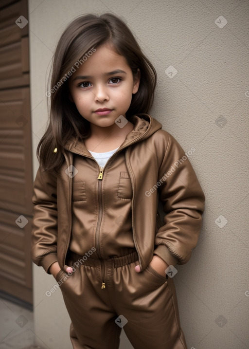 Child female with  brown hair