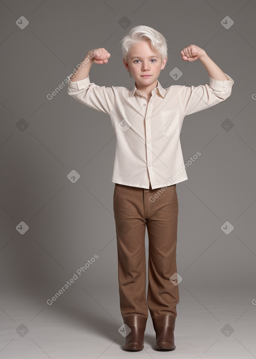 Child male with  white hair