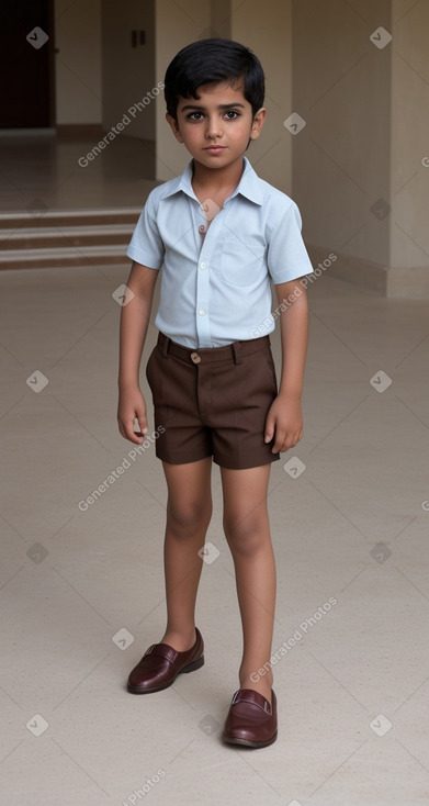 Qatari child boy with  brown hair