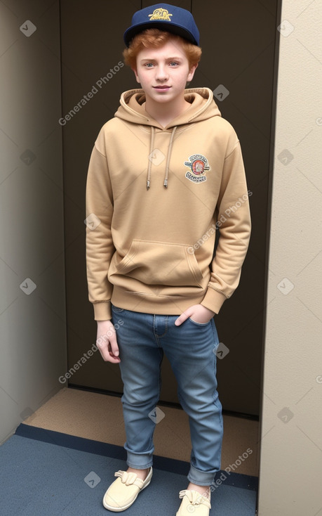 Kuwaiti teenager boy with  ginger hair