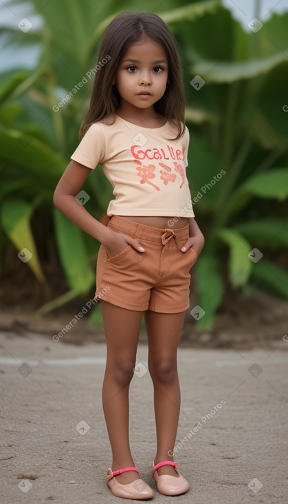 Child female with  brown hair