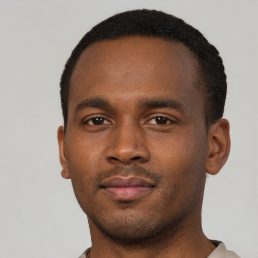 Neutral latino young-adult male with short  brown hair and brown eyes