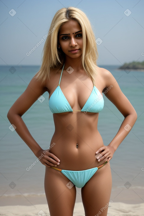 Indian adult female with  blonde hair