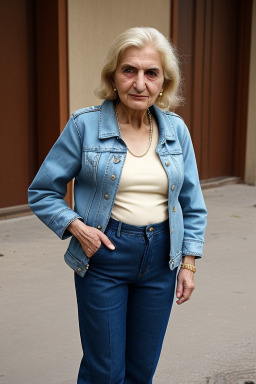 Lebanese elderly female with  blonde hair