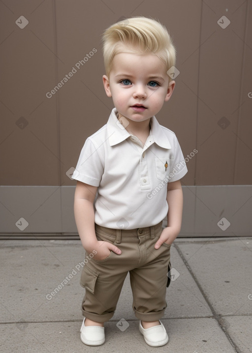 Serbian infant boy with  blonde hair