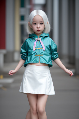 Chinese child female with  white hair