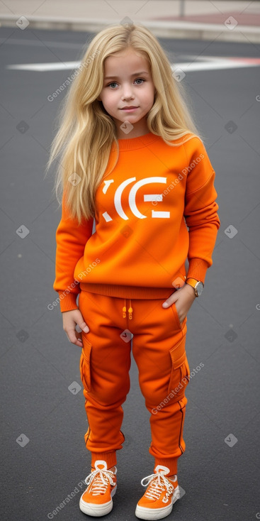 Macedonian child girl with  blonde hair