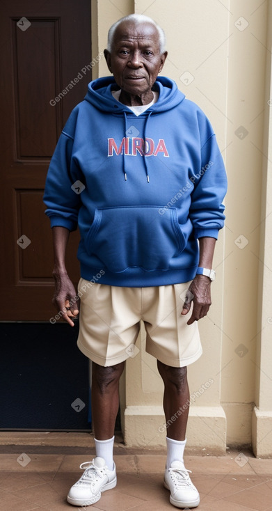 Ugandan elderly male with  brown hair