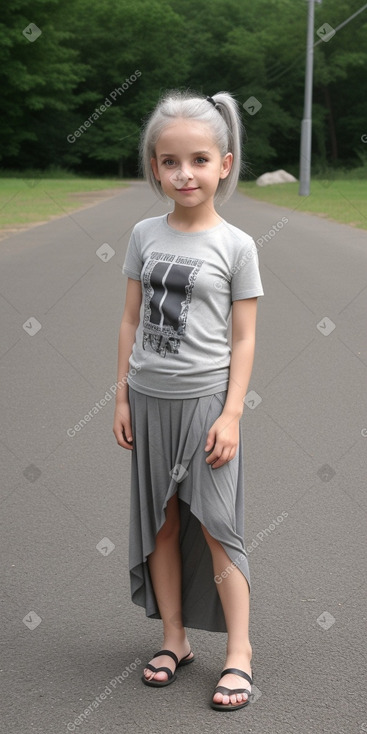 German child female with  gray hair