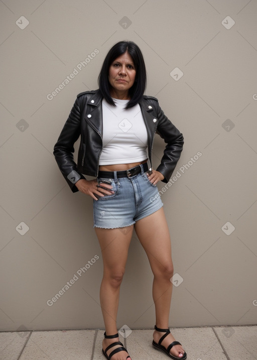 Peruvian 45 years female with  black hair