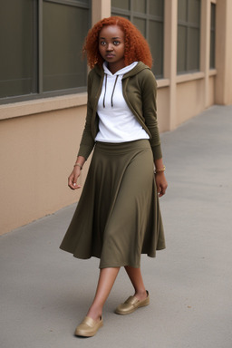 Sudanese adult female with  ginger hair