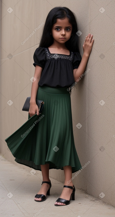 Yemeni child girl with  black hair