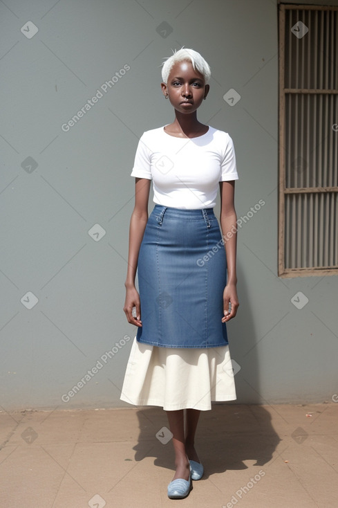 Ugandan adult female with  white hair